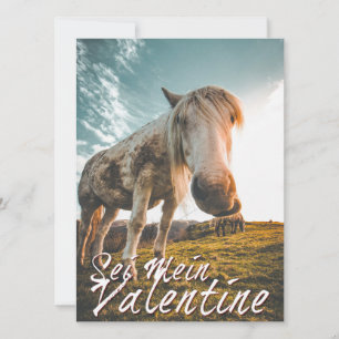 Sei mein Valentin mit schauenden Pferd V2.0
