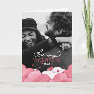 Sei mein Valentin   Paar-Foto Karte