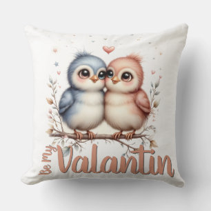 Sei mein Valentin – Süße Liebesvögel Valentins-Kun Kissen