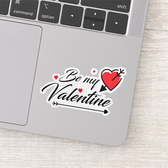 Sei mein Valentinaufkleber Aufkleber (Detail)