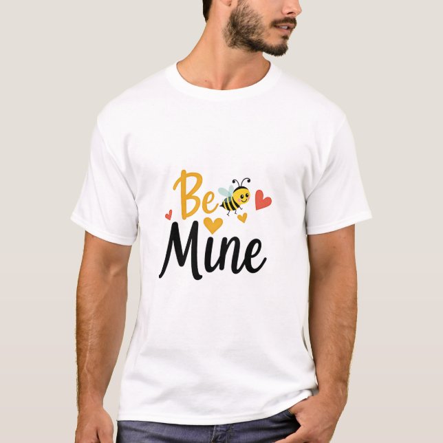 Sei mein Valentindesign | Niedliche Liebe T-Shirt (Vorderseite)