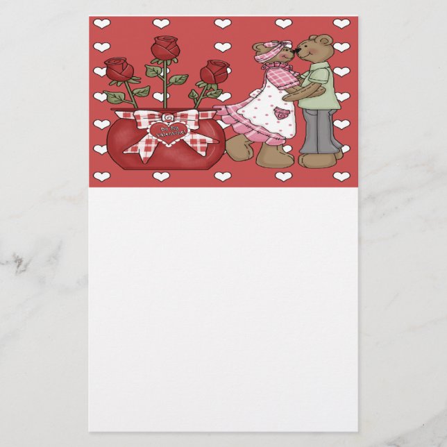 Sei mein Valentine! Briefpapier (Vorderseite)