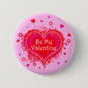 Sei mein Valentine Button