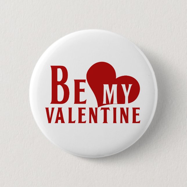 Sei mein Valentine Button (Vorderseite)