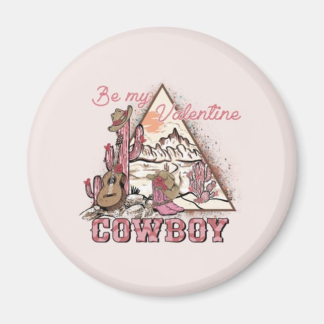 Sei mein Valentine Cowboy Magnet (Vorne)