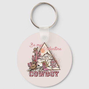 Sei mein Valentine Cowboy Schlüsselanhänger