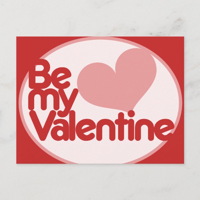 Sei mein Valentine Feiertagspostkarte (Vorderseite)
