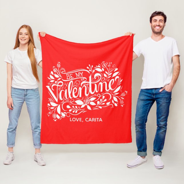 Sei mein Valentine Fleece Blanket (Beispiel)