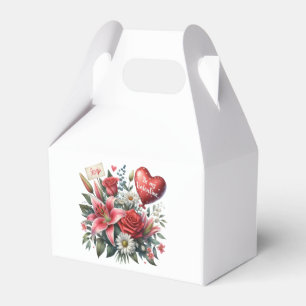 Sei mein Valentine floral/herz Geschenkschachtel