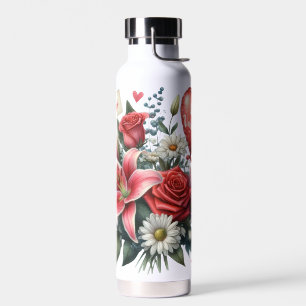 Sei mein Valentine floral/herz Trinkflasche
