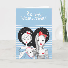 Sei mein Valentine Lesbian Themed Feiertagskarte