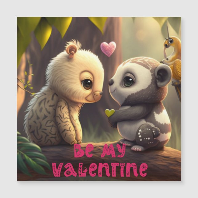 Sei mein Valentine Magnetkarte (Vorderseite)