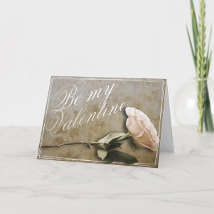 Sei mein Valentine mit Rose Karte