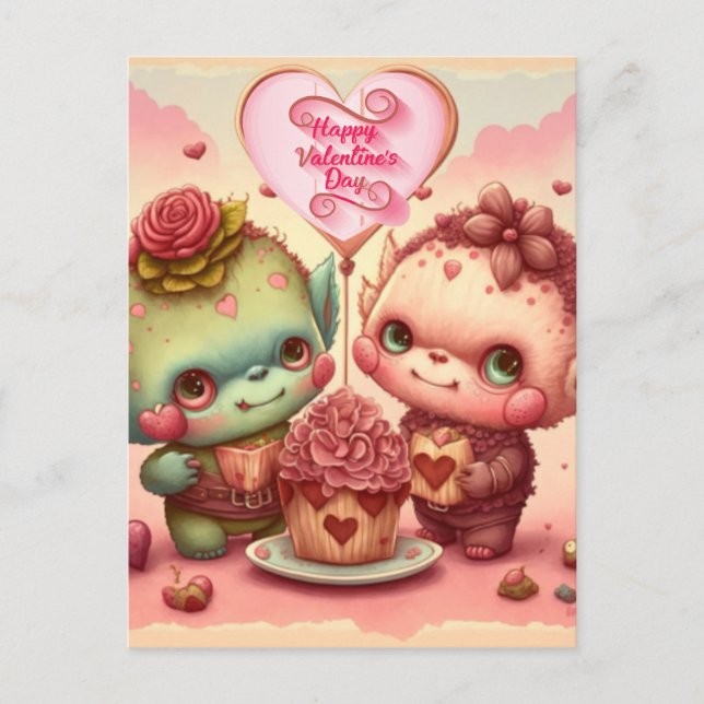 Sei mein Valentine Postkarte (Vorderseite)