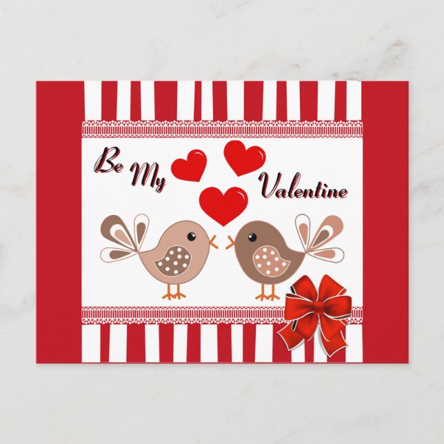 Sei mein Valentine Postkarte (Vorderseite)