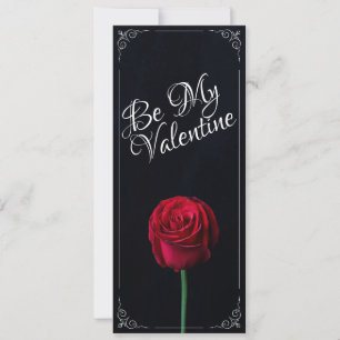 Sei mein Valentine - Rote Rose dunkel