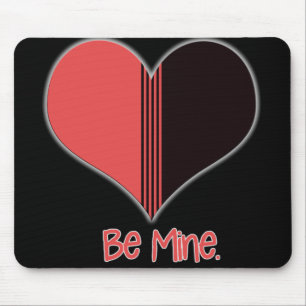 Sei mein Valentine Roter Streifen Herz Mousepad