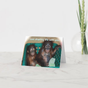 Sei mein Valentine Sweet Baby Animal Foto Feiertagskarte