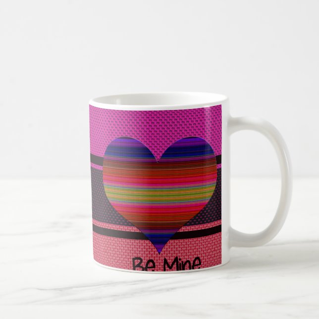 Sei mein Valentiner Regenbogenherz Kaffeetasse (Rechts)