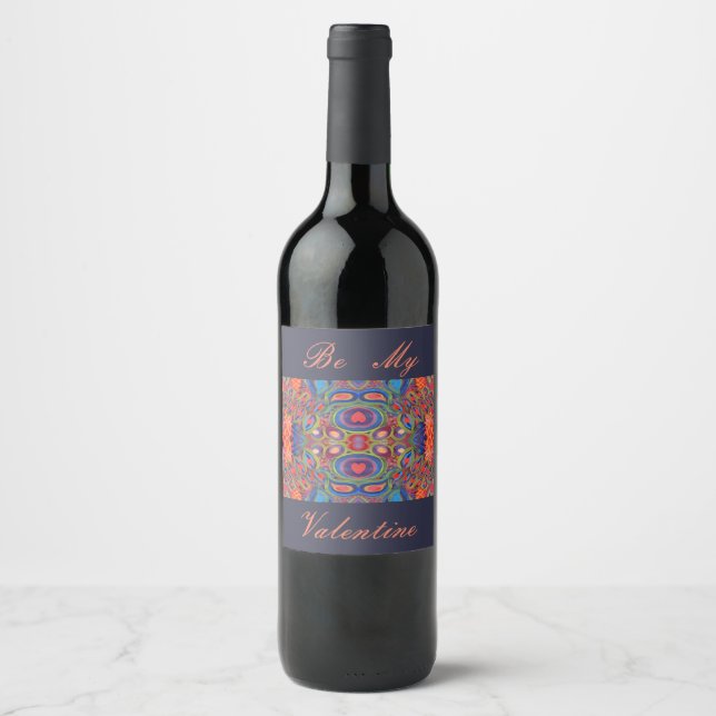 Sei mein Valentiner Weinlabel Weinetikett (Vorderseite)