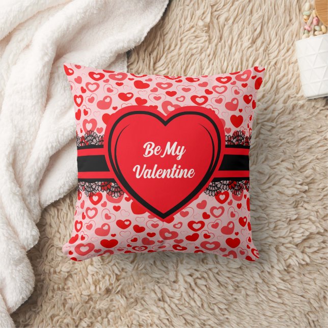 Sei mein Valentinherz-Muster Pillow Kissen (Decke)