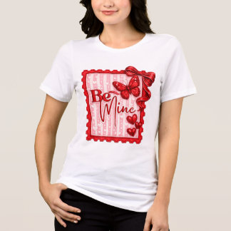 Sei mein Valentins-Romanze-Design mit Herzen-Po Tri-Blend Shirt