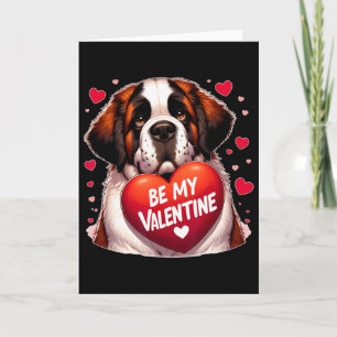 Sei mein Valentins Saint Bernard Hund Herz Karte