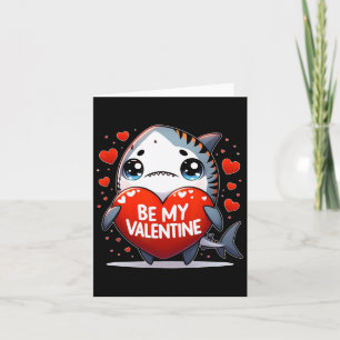 Sei mein Valentins Tiger-Hai-Herz  Karte