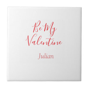 Sei mein Valentinsname elegante Liebespaar  Fliese