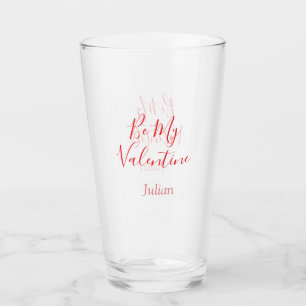 Sei mein Valentinsname elegante Liebespaar  Glas