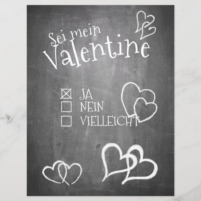 Sei mein Valentinstag (Vorderseite)