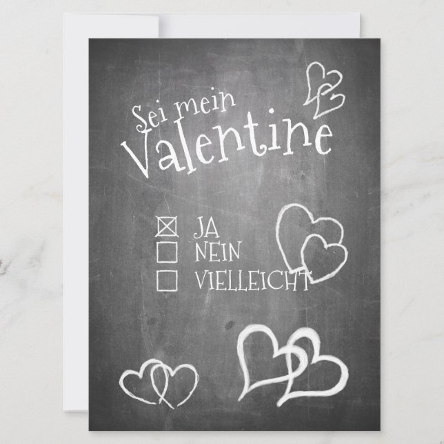 Sei mein Valentinstag (Vorderseite)