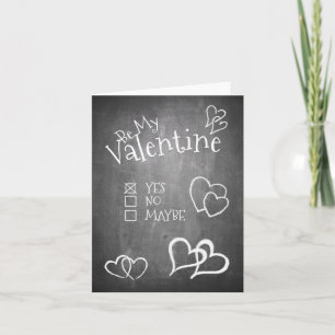 Sei mein Valentinstag auf einer Tafel Karte
