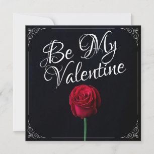 Sei mein Valentinstag - Dunkle rote Rose