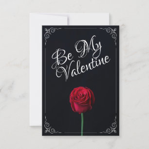 Sei mein Valentinstag - Dunkle rote Rose