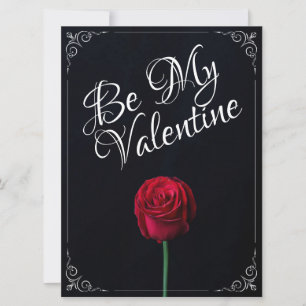 Sei mein Valentinstag - Dunkle rote Rose
