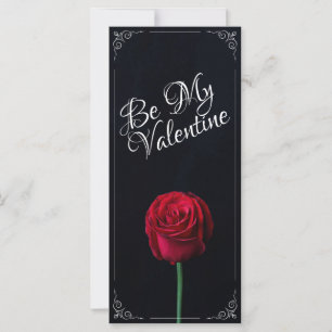 Sei mein Valentinstag - Dunkle rote Rose