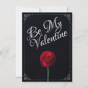 Sei mein Valentinstag - Dunkle rote Rose