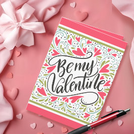Sei mein Valentinstag gefaltetes Valentinstagsgruß Karte