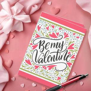 Sei mein Valentinstag gefaltetes Valentinstagsgruß Karte