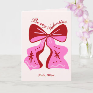 Sei mein Valentinstag handgezeichneter Bogen Valen Karte