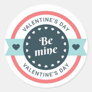 Sei mein Valentinstag ID1086 Runder Aufkleber