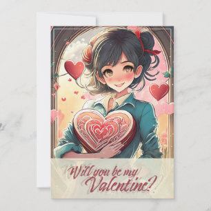 Sei mein Valentinstag im Manga-Stil