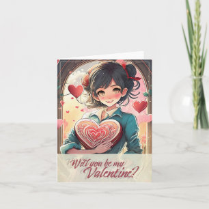 Sei mein Valentinstag im Manga-Stil 31470 Karte