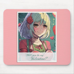 Sei mein Valentinstag im Manga-Stil 33420 Mousepad