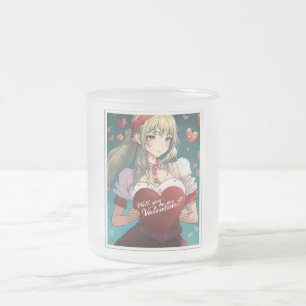 Sei mein Valentinstag im Manga-Stil 33893 Mattglastasse