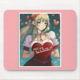 Sei mein Valentinstag im Manga-Stil 33893 Mousepad