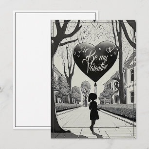 Sei mein Valentinstag im Manga-Stil Monochrom 1617