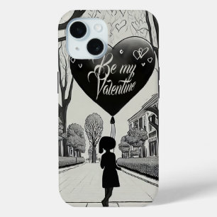 Sei mein Valentinstag im Manga-Stil Monochrom 1617 Case-Mate iPhone Hülle