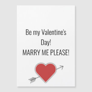 Sei mein Valentinstag! MARRY MIR BITTE! Magnetkarte